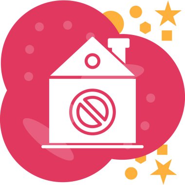 Bir ev simgesinin vektör illüstrasyonu