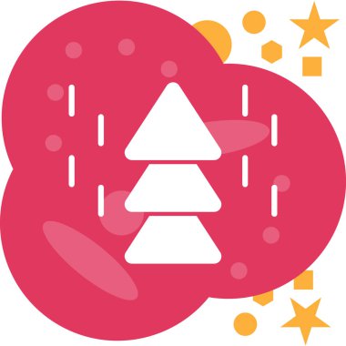 Noel ağacı, illüstrasyon, vektör, beyaz arka planda.