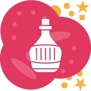 Bir parfüm şişesinin vektör çizimi