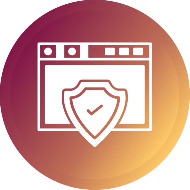 Güvenlik simgesinin vektör illüstrasyonu