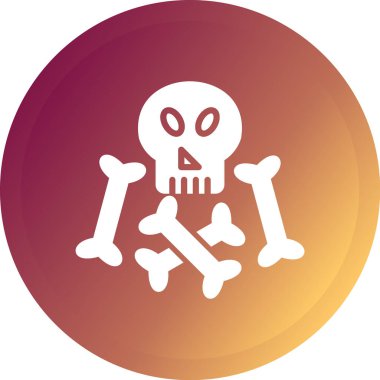 kafatası simgesi, vektör illüstrasyonu