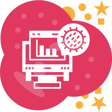 Beyaz arkaplanda izole edilmiş trend düz biçimli vektör seo simgesi