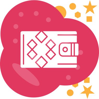 Kumarhane kartı simgesi düz stil