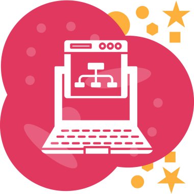 dizüstü bilgisayar simgesi, vektör illüstrasyonu