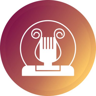 Bir çan simgesi tutan bir adamın vektör çizimi