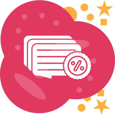 İndirim simgesi, vektör illüstrasyonu