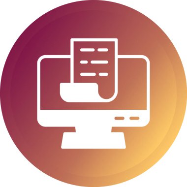 bilgisayar izleyici vektör resimleme simgesi