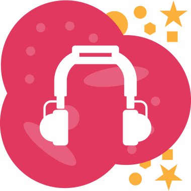 Kulaklık. Web simgesi basit tasarım