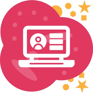 Bulut Hesaplama. Web simgesi basit illüstrasyon