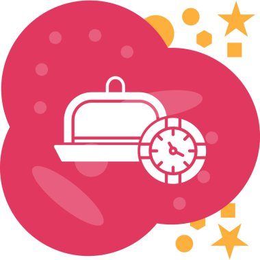 Çalar saat. Web simgesi basit illüstrasyon