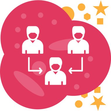 iş insanları simgesi, vektör illüstrasyonu