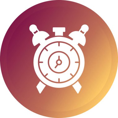 Alarm saat simgesi vektör illüstrasyonu