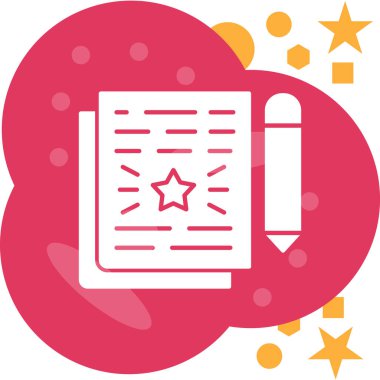 belge simgesi, vektör çizimi