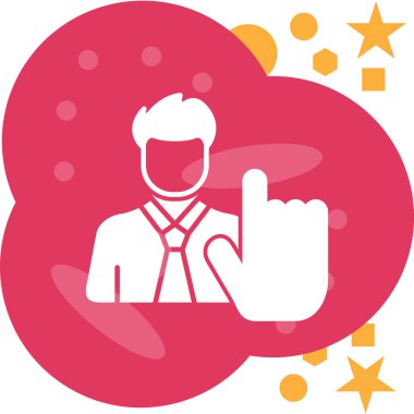 Bir karikatür adam simgesinin vektör çizimi