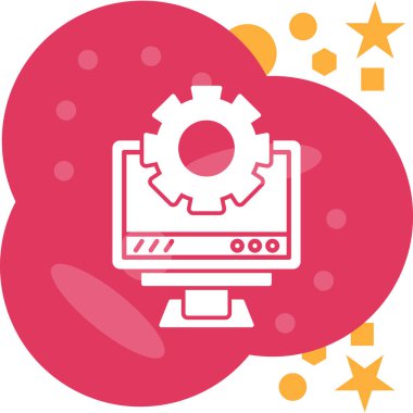 Bulut Ayarları Simgesi, Vektör İllüstrasyonu