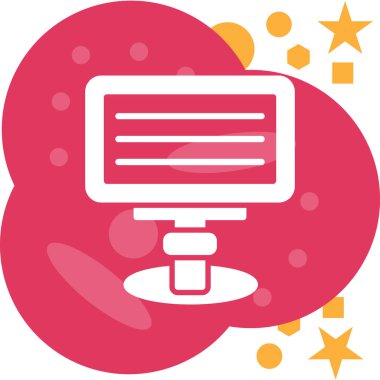 bilgisayar izleme simgesi, illüstrasyon, vektör