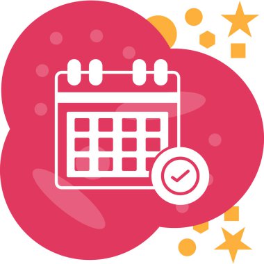 Takvim simgesi vektör illüstrasyonu