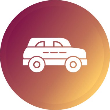 Benzersiz araba ikonu vektör illüstrasyonu