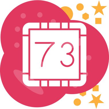 Yumuşak pembe arkaplanda izole edilmiş modaya uygun düz stil takvim simgesi