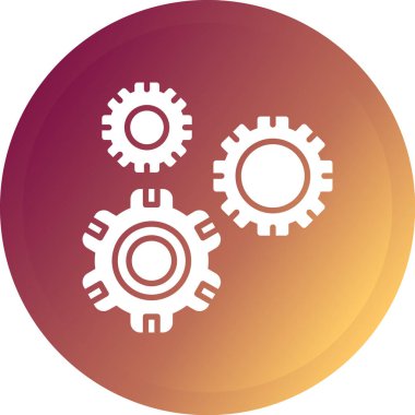 dişli düz vektör simgesi