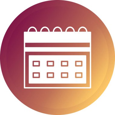 Bir takvim simgesinin vektör illüstrasyonu