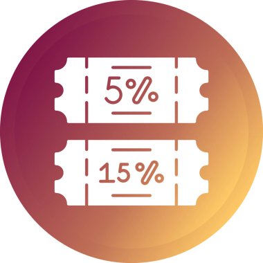 İndirim simgesi, vektör illüstrasyonu