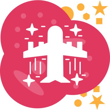 Bir roketin karikatür simgesinin vektör çizimi