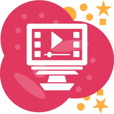 video simgesi, vektör illüstrasyonu
