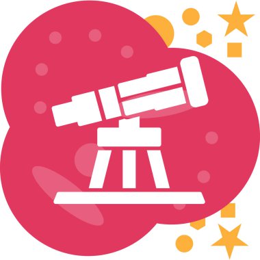 teleskop simgesi vektör illüstrasyonu