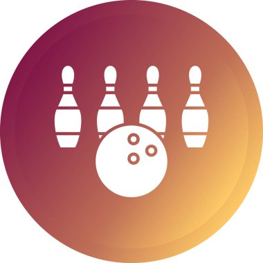 Bowling ikonu vektör illüstrasyonu