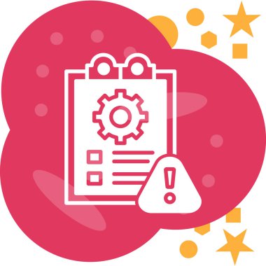 Kontrol listesi düz simgesi, vektör illüstrasyonu