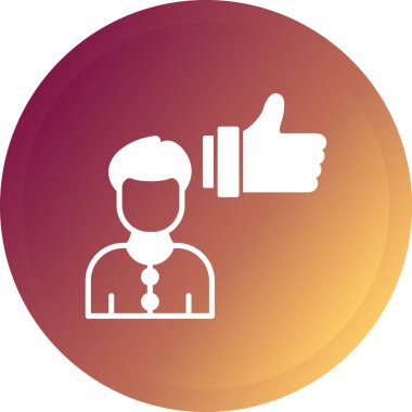 Baş parmağı havada bir iş adamı.