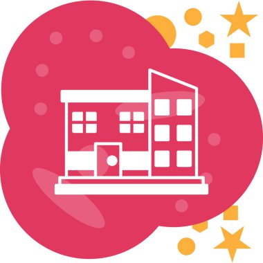 Modern Ev 'in Vektör İllüstrasyonu