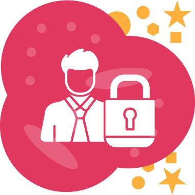 Kilit. Web simgesi basit illüstrasyon