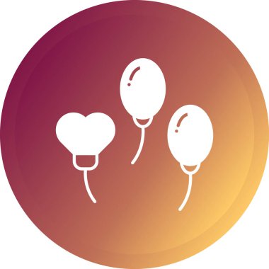 balonlar simge vektör illüstrasyonu