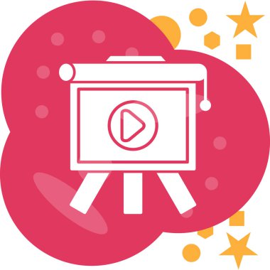 video. Web simgesi basit illüstrasyon