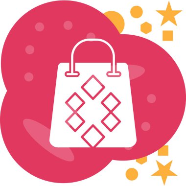 çanta çanta alışveriş simgesi düz stil