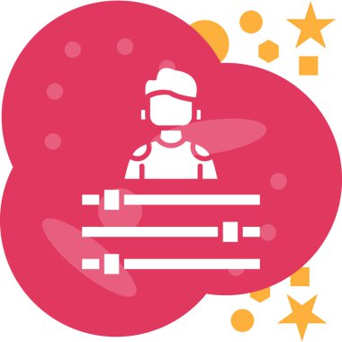 Bulutlu bir kadının vektör çizimi