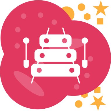 robot. Web simgesi basit illüstrasyon