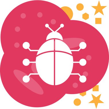 Şirin bir çizgi film simgesinin vektör çizimi