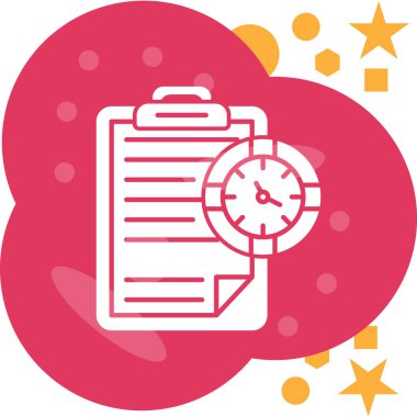 Saat simgesi, vektör illüstrasyonu