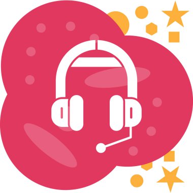 Kulaklık. Web simgesi basit illüstrasyon