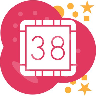 Takvim simgesi beyaz arkaplanda izole edildi. olay sembolü