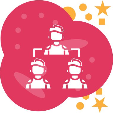 Bir grup insanın vektör çizimi