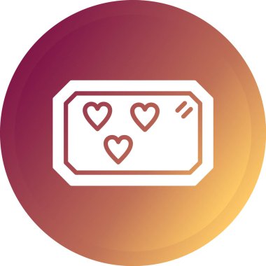 Kalp çizgisi vektör simgesi olan güzel bir zarf