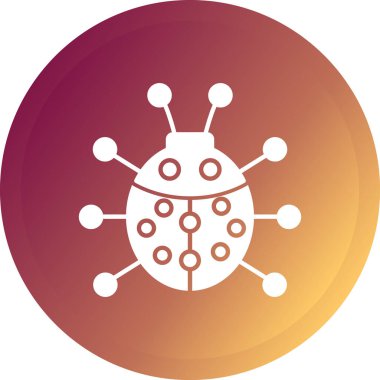 Bir virüs simgesinin vektör illüstrasyonu