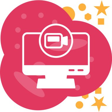 Bilgisayar. Web simgesi vektör illüstrasyonu