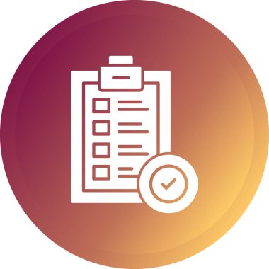 Kontrol listesi simgesi, vektör illüstrasyonu.