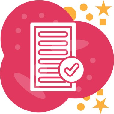 Yıldızlar biçiminde bir kontrol listesinin vektör simgesi