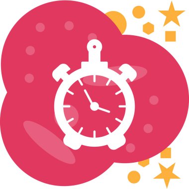 Alarm saati simgesi, vektör illüstrasyonu